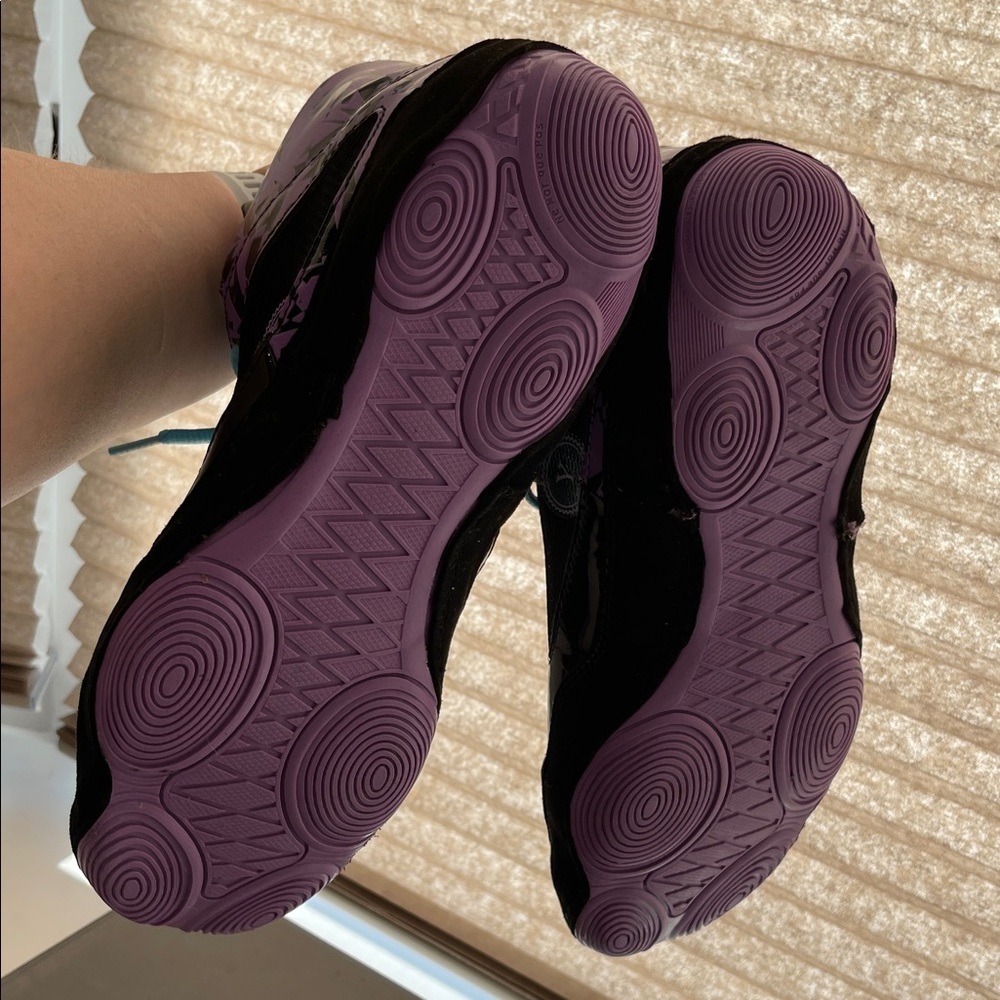 Vibrant Purple and Black Women's Wrestling Athletic Shoes by Yes! Athletics - Picture 7 of 13